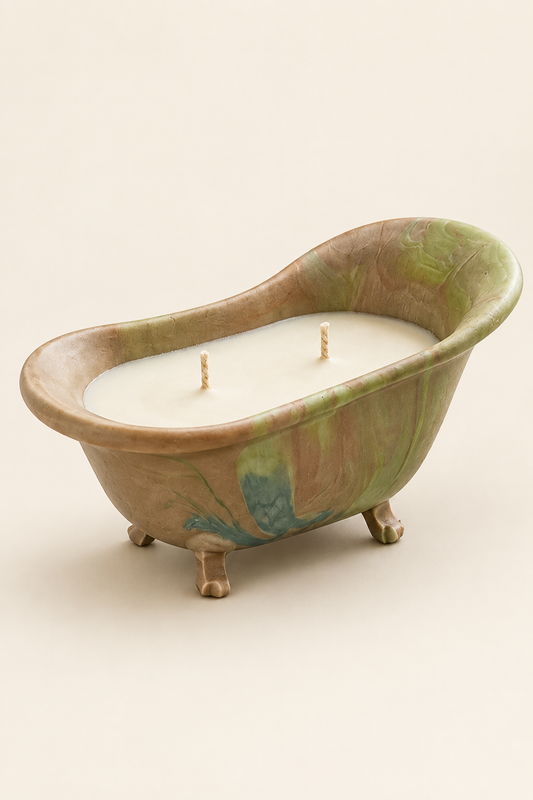 Bougie Baignoire en photo studio