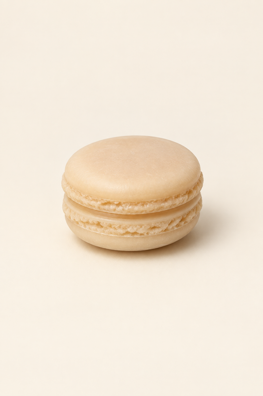 Fondant macaron crème en photo studio