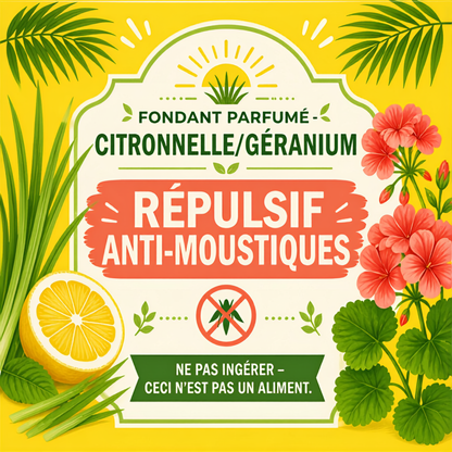 Fondant Parfumé Cannelé – Citronnelle & Géranium (17g)