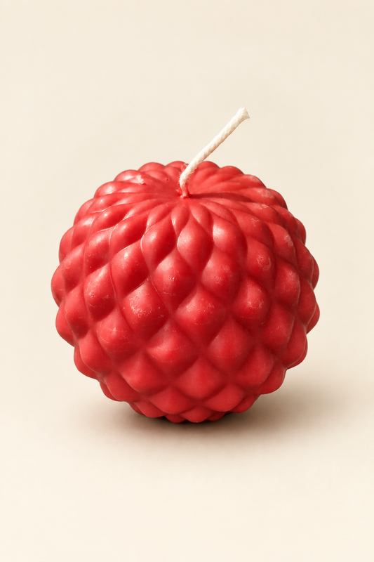 Bougie design en forme de boule en cire de soja, 5,5 cm.