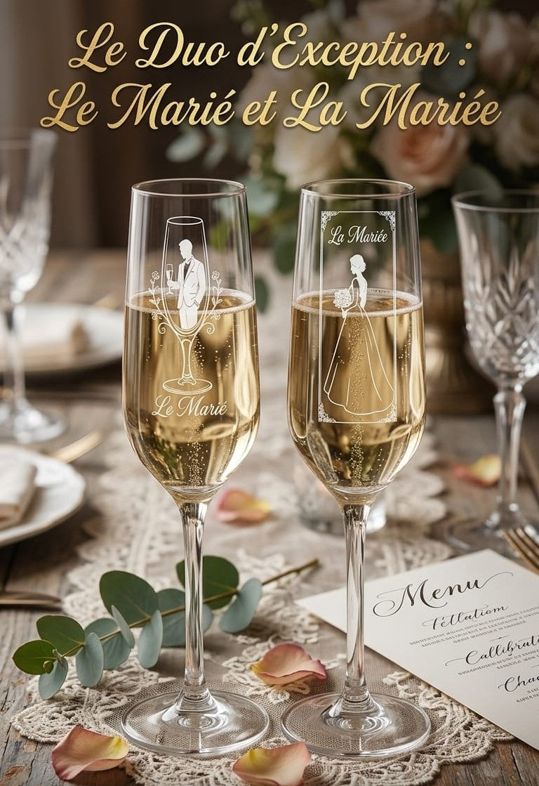 Duo flûte Champagne Marié