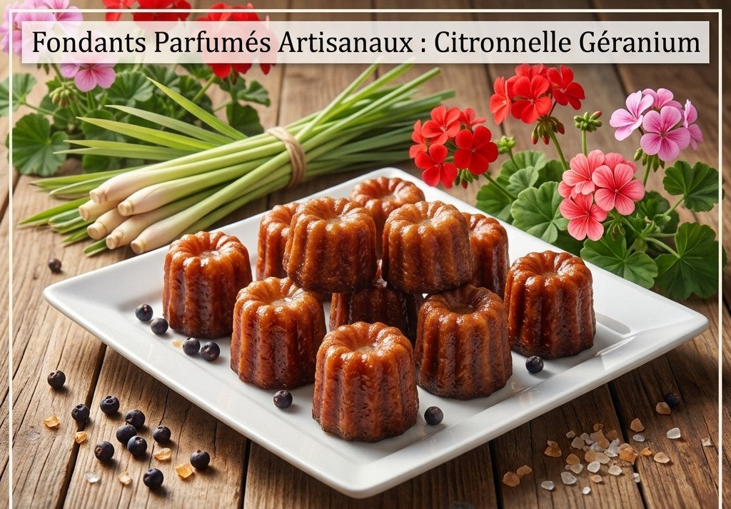 Fondant Parfumé Cannelé – Citronnelle & Géranium (17g)