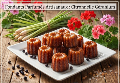 Fondant Parfumé Cannelé – Citronnelle & Géranium (17g)