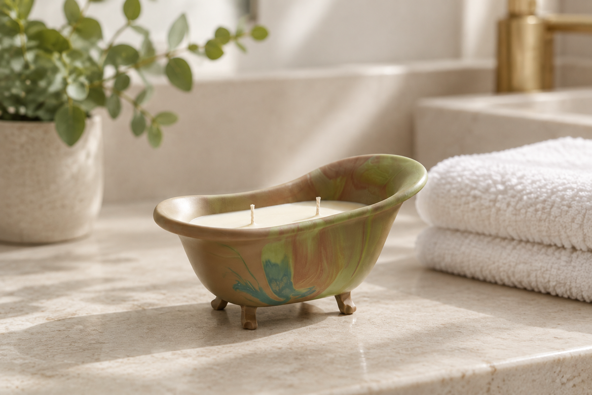 Bougie Baignoire dans une salle de bain élégante