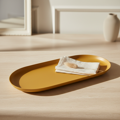 Plateau support dans une ambiance décorative minimaliste
